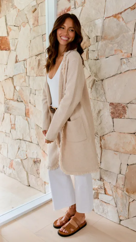Kailena Cardigan - Beige sold by Billy J