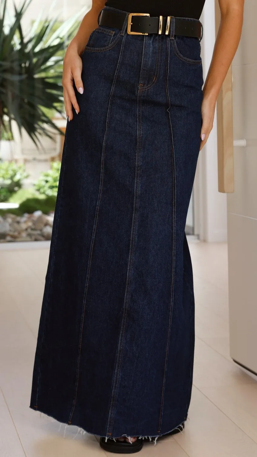 Safaya Maxi Skirt - Indigo Denim sold by Billy J product image thumbnail 4