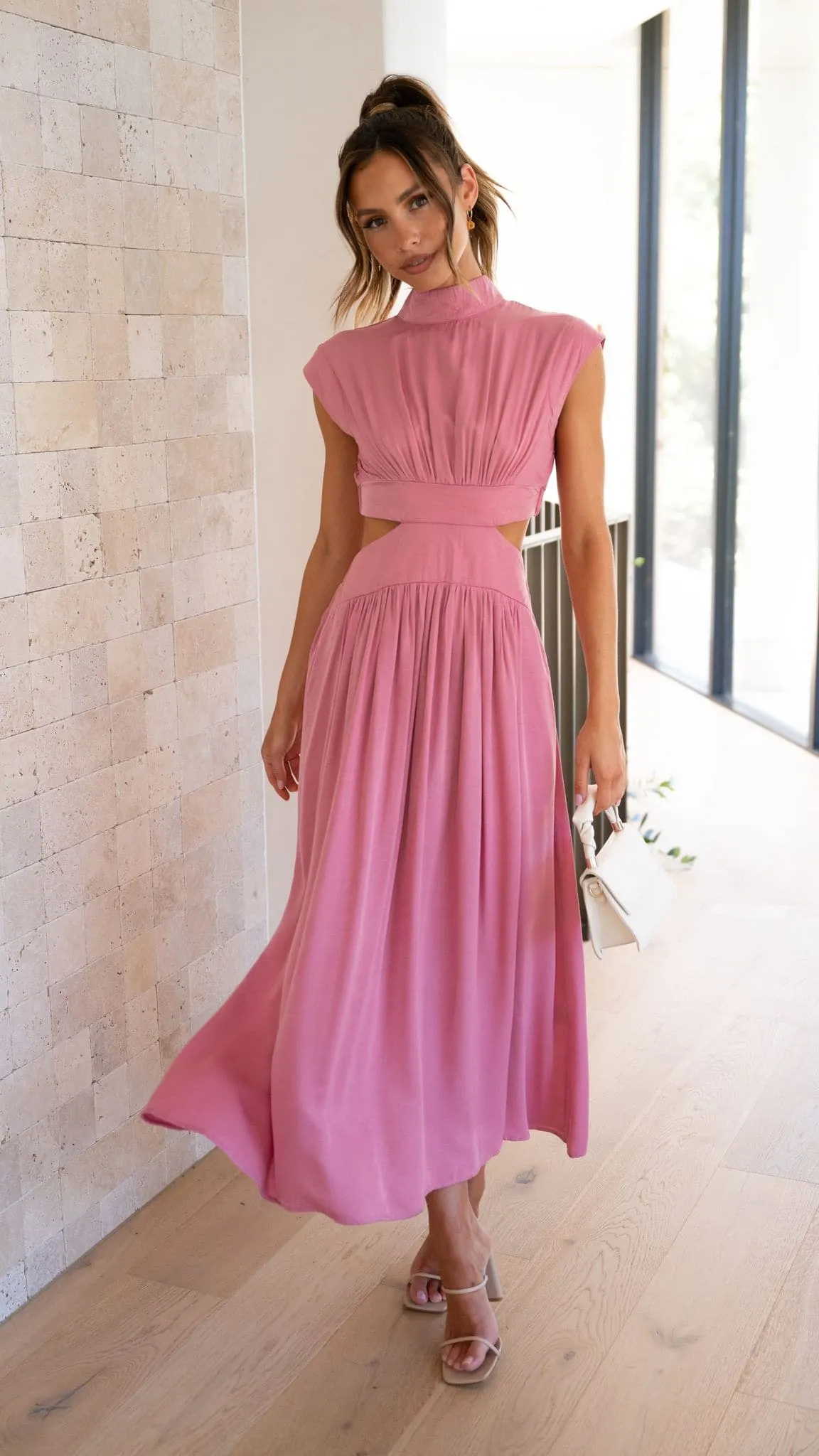 Cindie Midi Dress - Pink sold by Billy J product image thumbnail 3