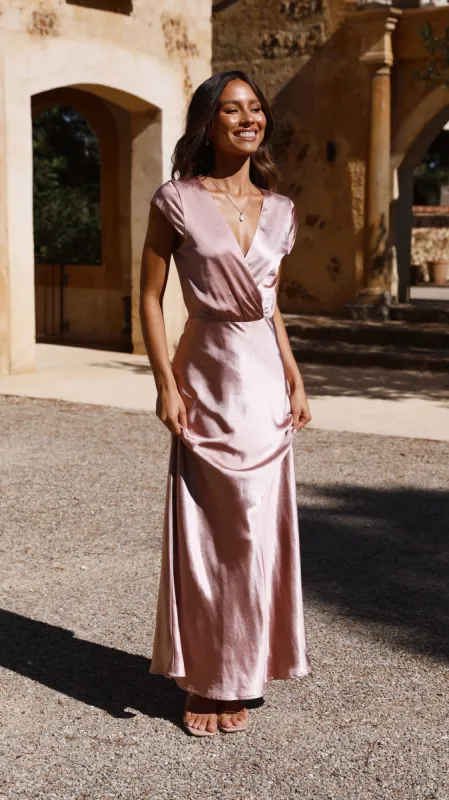 Selma Maxi Dress - Dusty Pink sold by Billy J