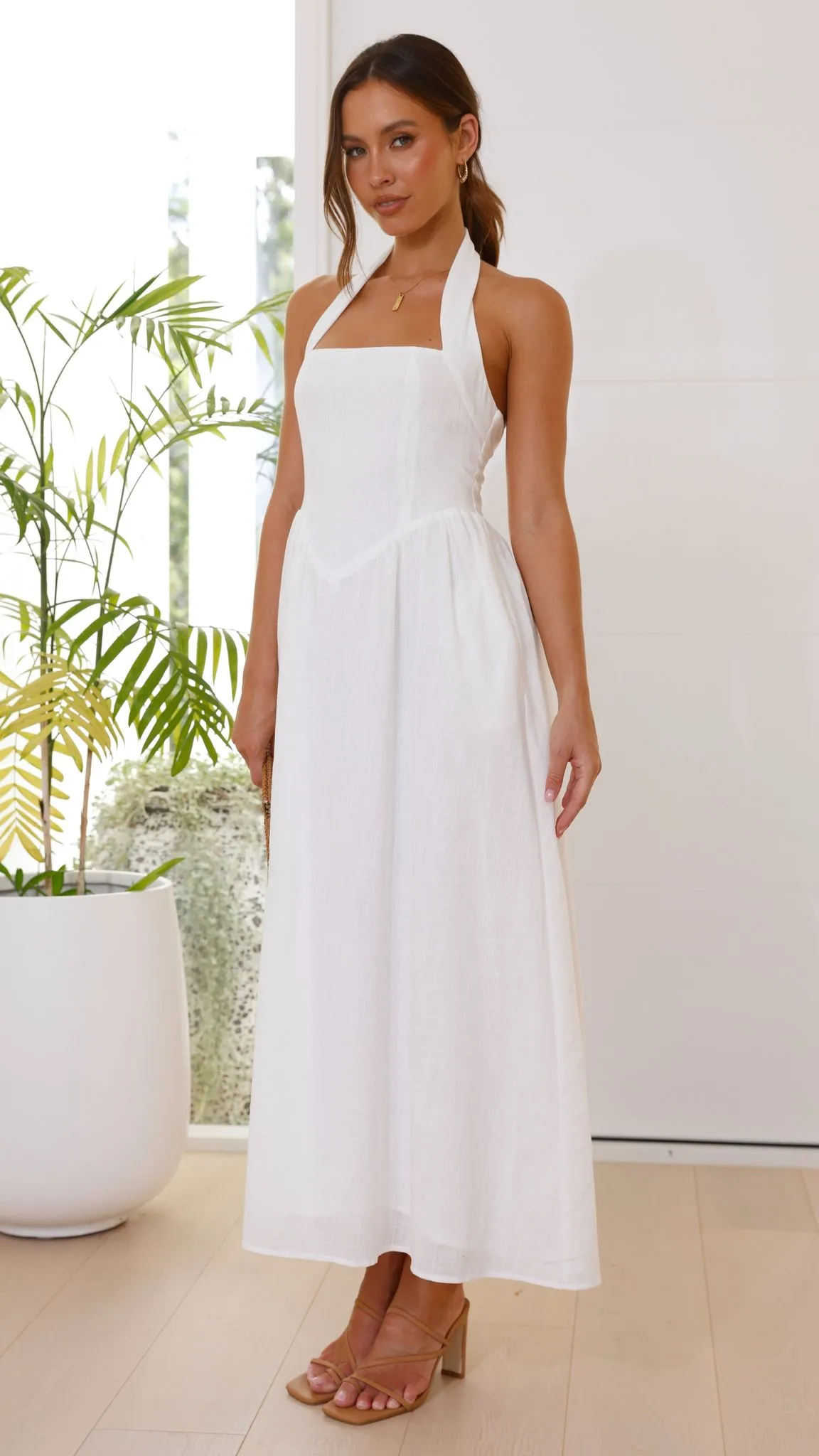 Caden Maxi Dress - White sold by Billy J product image thumbnail 3