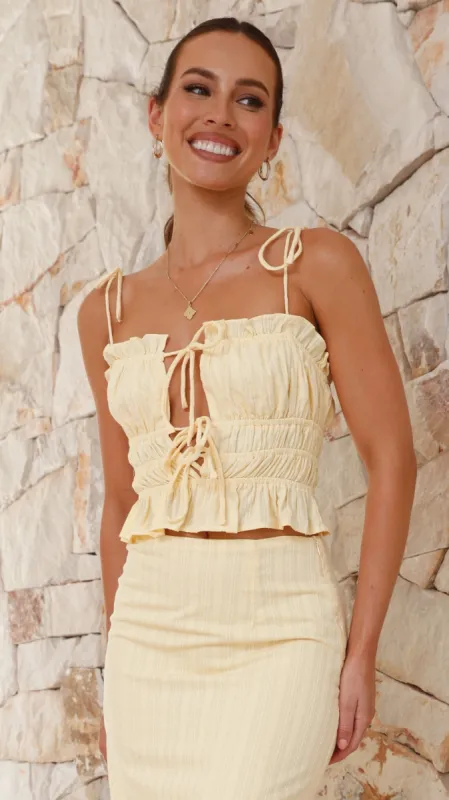 Francesca Top - Yellow sold by Billy J