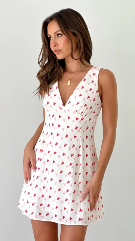 Sienna Mini Dress - Sweetheart Print sold by Billy J