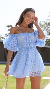 Malery Mini Dress - Blue sold by Billy J