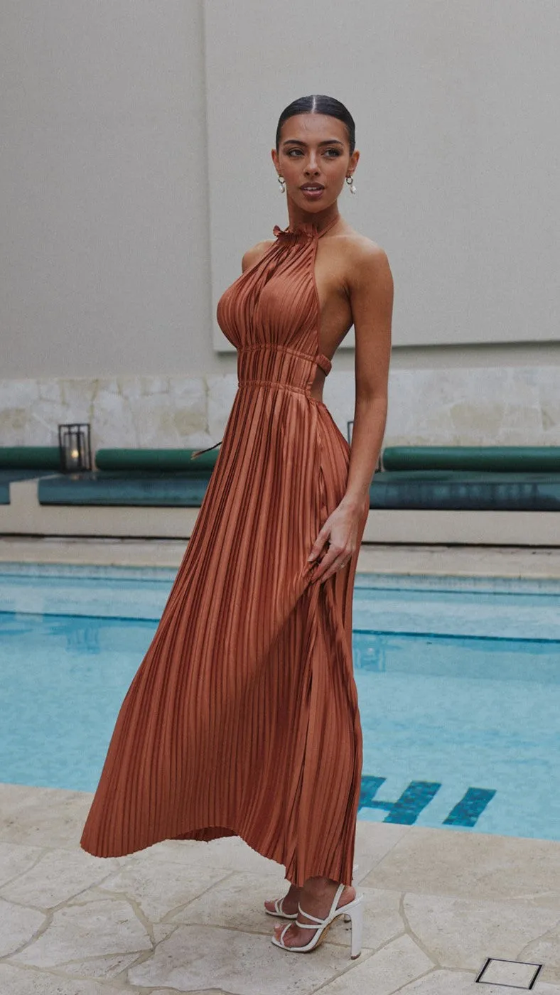 Frances Maxi Dress - Chocolate sold by Billy J product image thumbnail 5