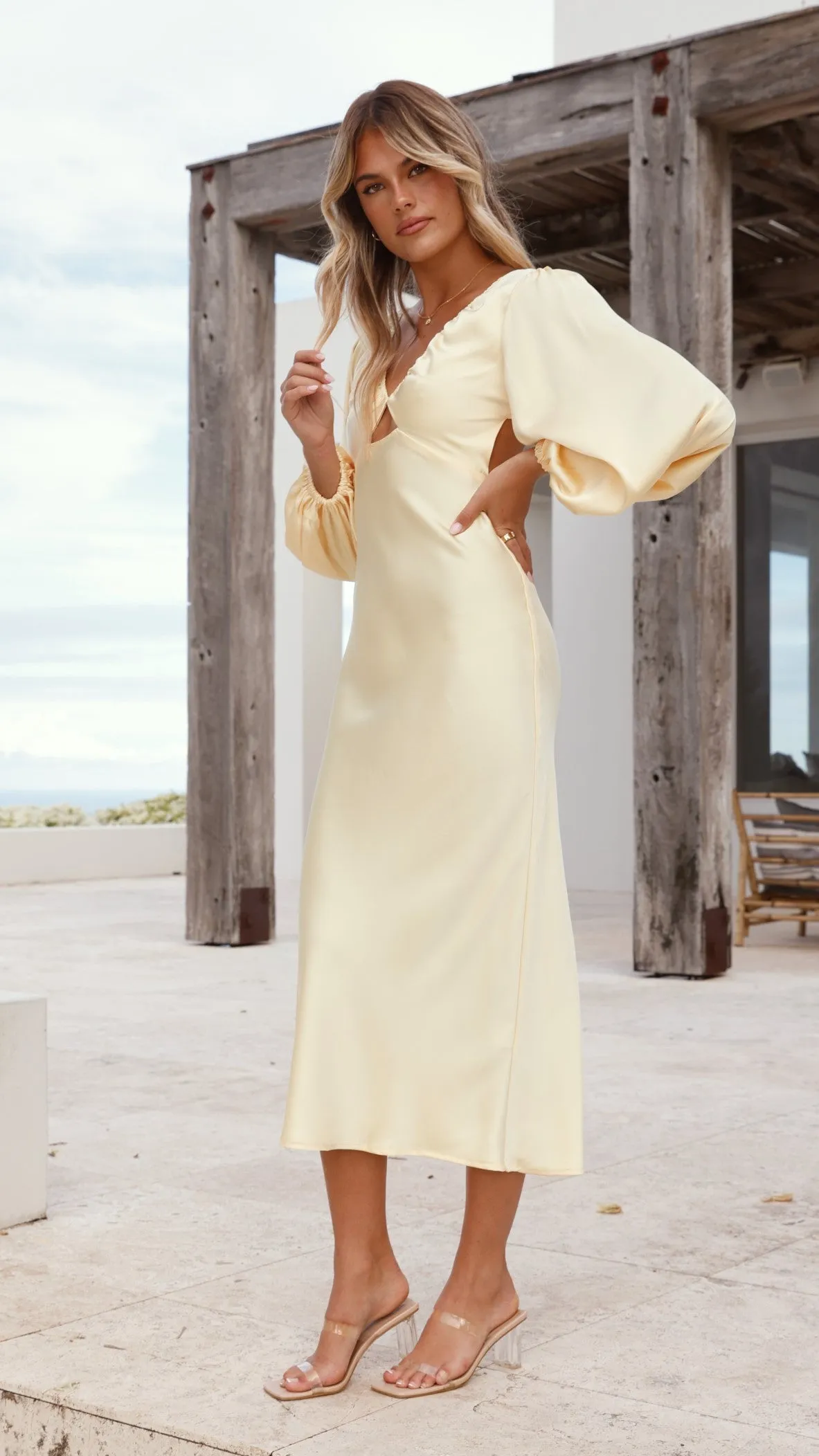Cleo Midi Dress - Yellow sold by Billy J product image thumbnail 4
