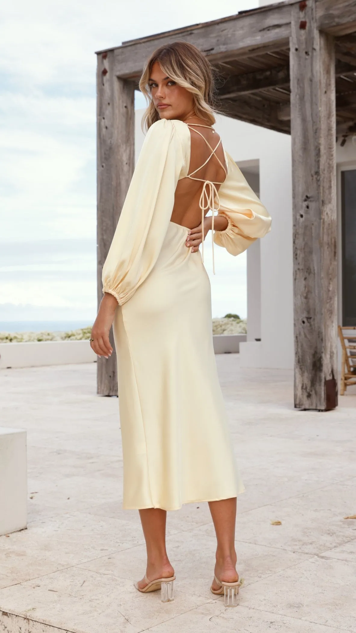 Cleo Midi Dress - Yellow sold by Billy J