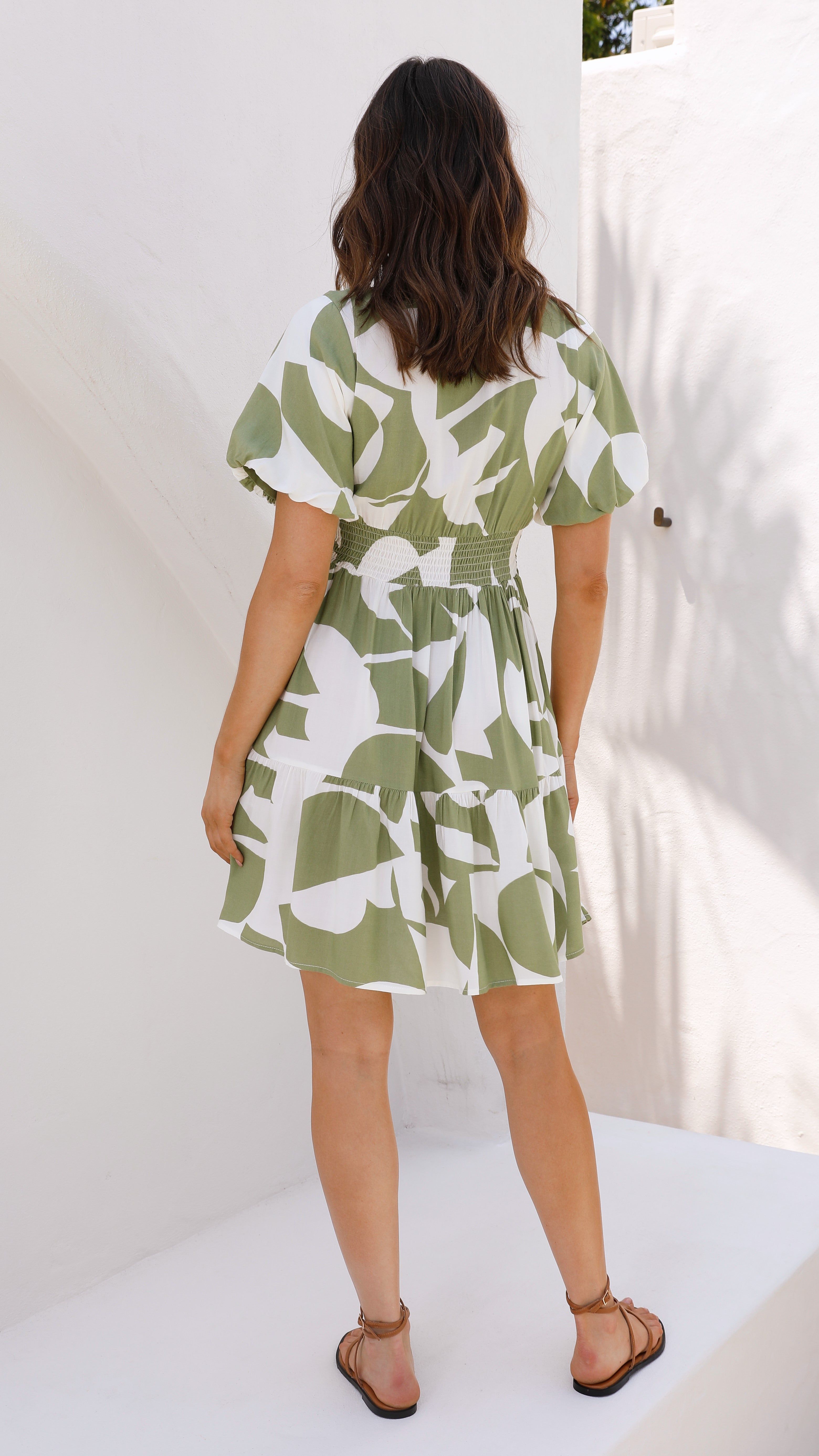 Barbalyn Mini Dress - Sage Print sold by Billy J product image thumbnail 2