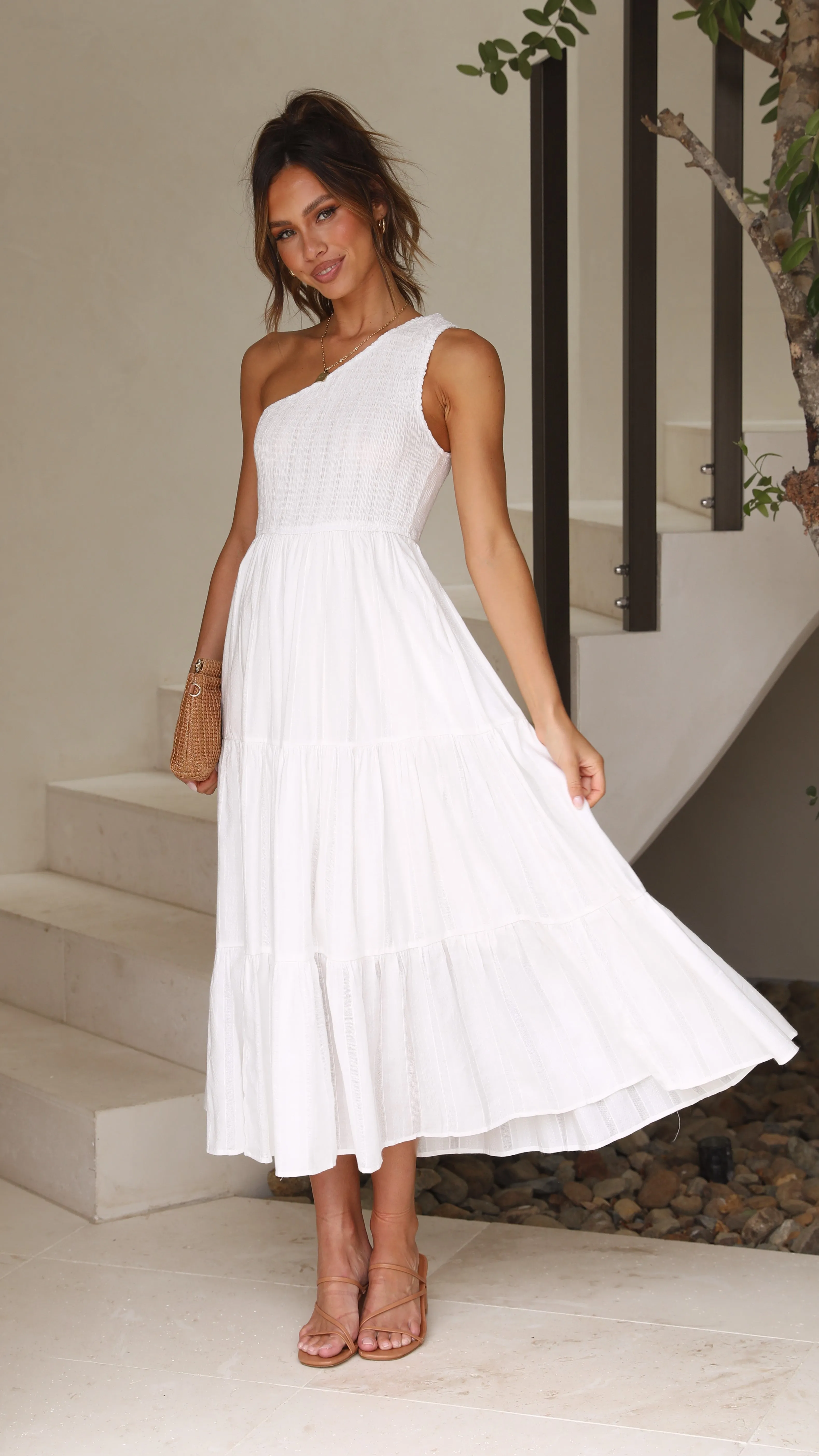 Cassy Midi Dress - White sold by Billy J product image thumbnail 5