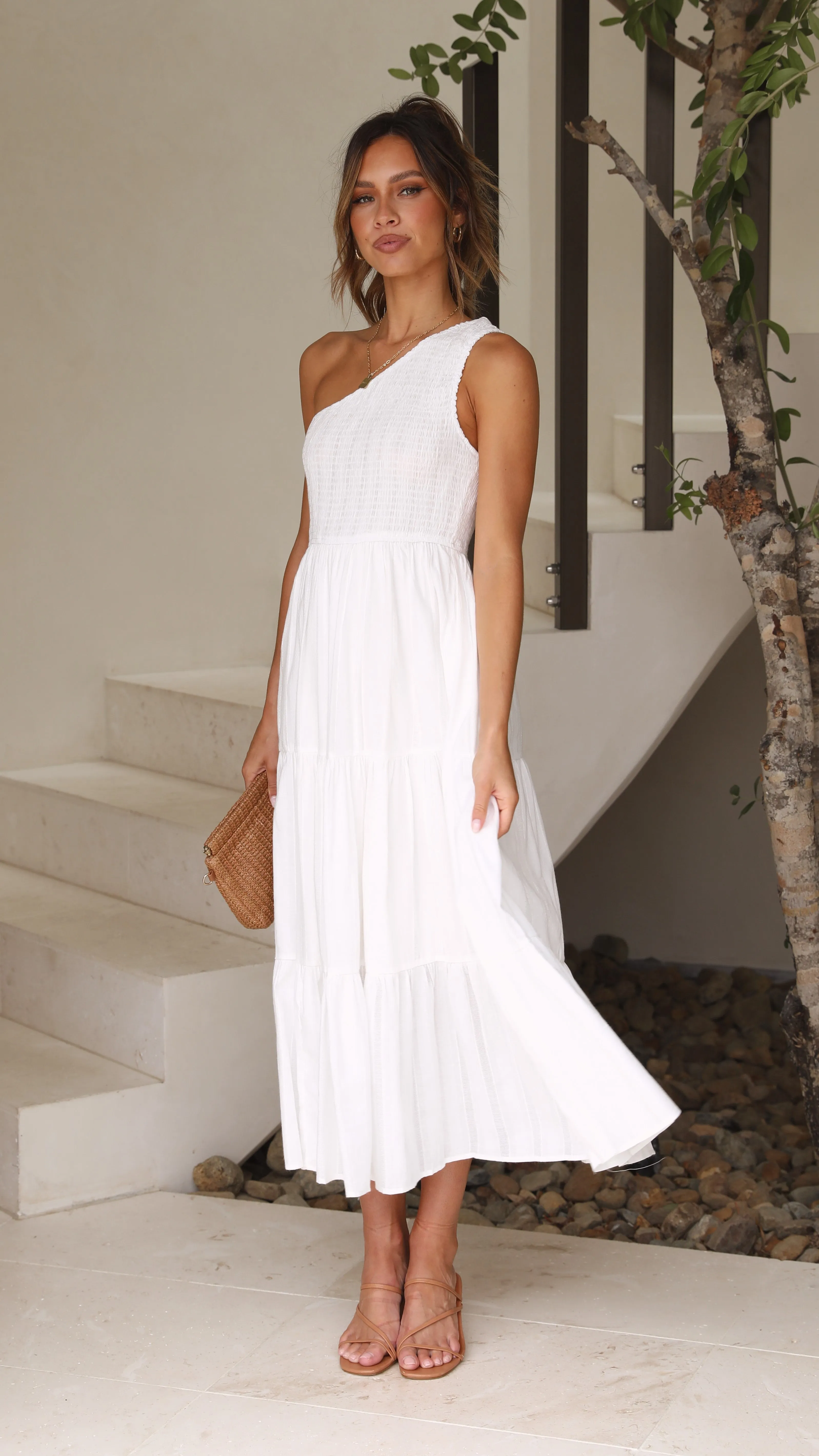Cassy Midi Dress - White sold by Billy J product image thumbnail 3