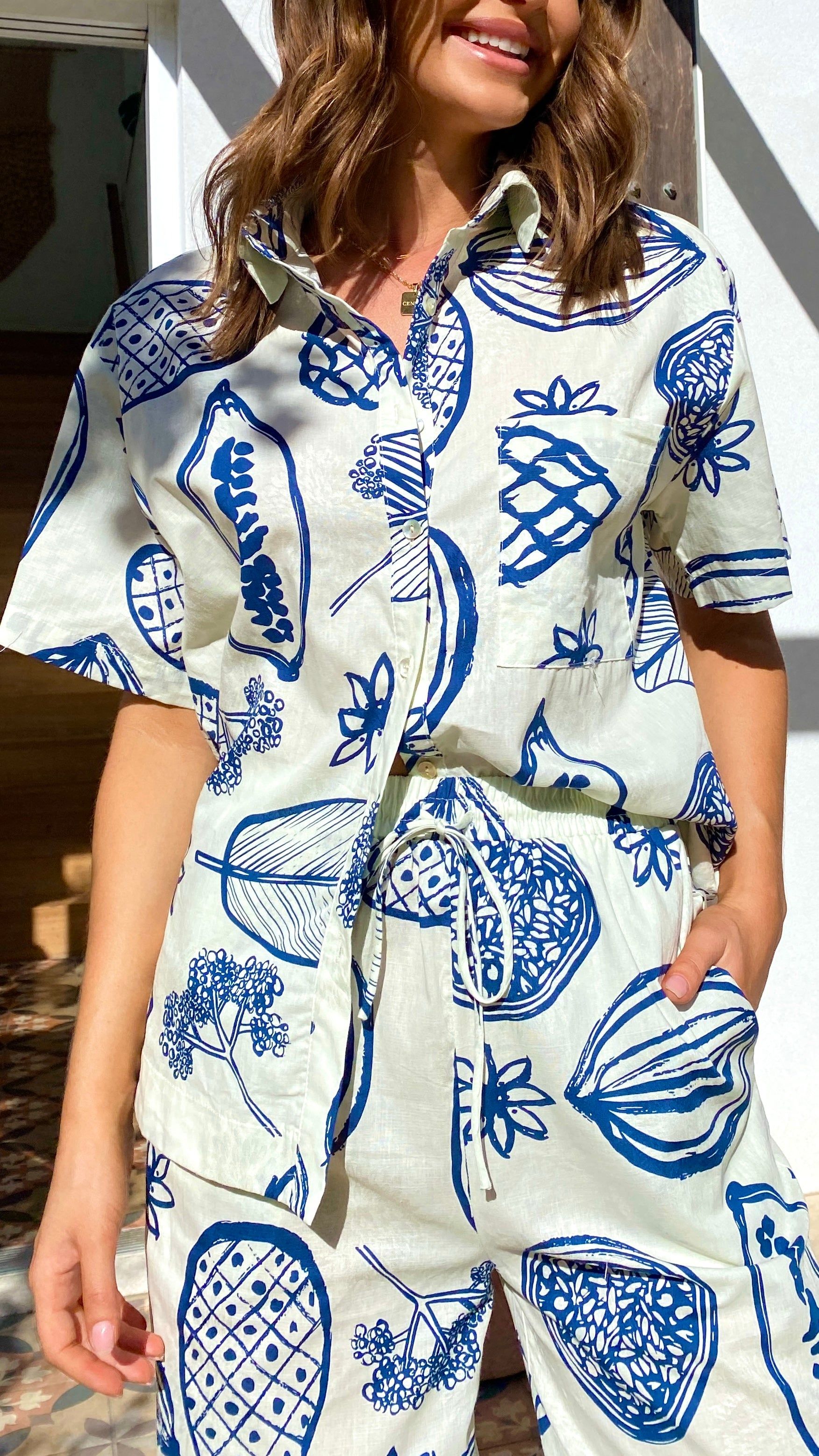 Holiday Top and Pants Set - Blue Print sold by Billy J product image thumbnail 2