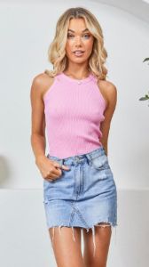 Zahlia Top - Pink sold by Billy J