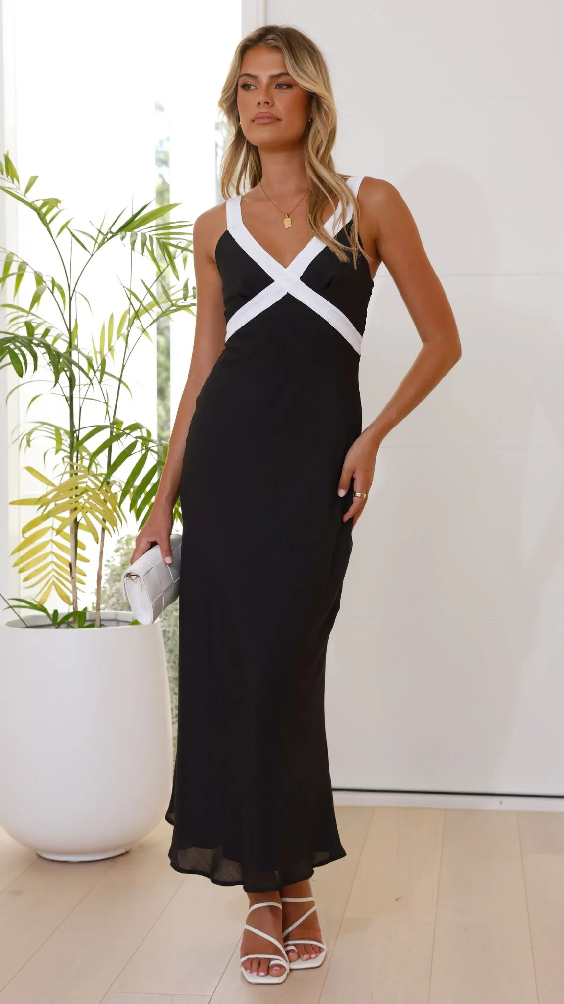 Iylah Midi Dress - Black / White sold by Billy J product image thumbnail 5