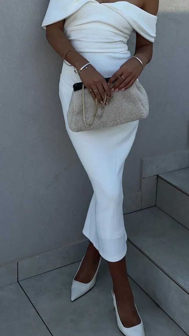 Holly Midi Dress - White sold by Billy J product image thumbnail 2