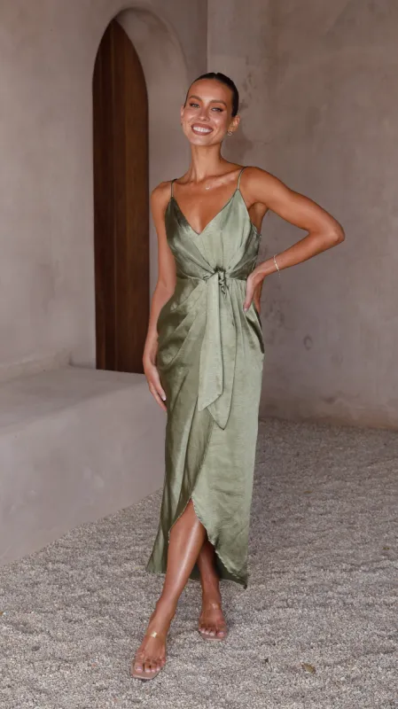 Tyra Maxi Dress - Olive sold by Billy J