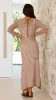 Lale Long Sleeve Maxi Dress - Brown Stripe sold by Billy J