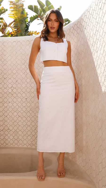 Yanna Maxi Skirt - White sold by Billy J