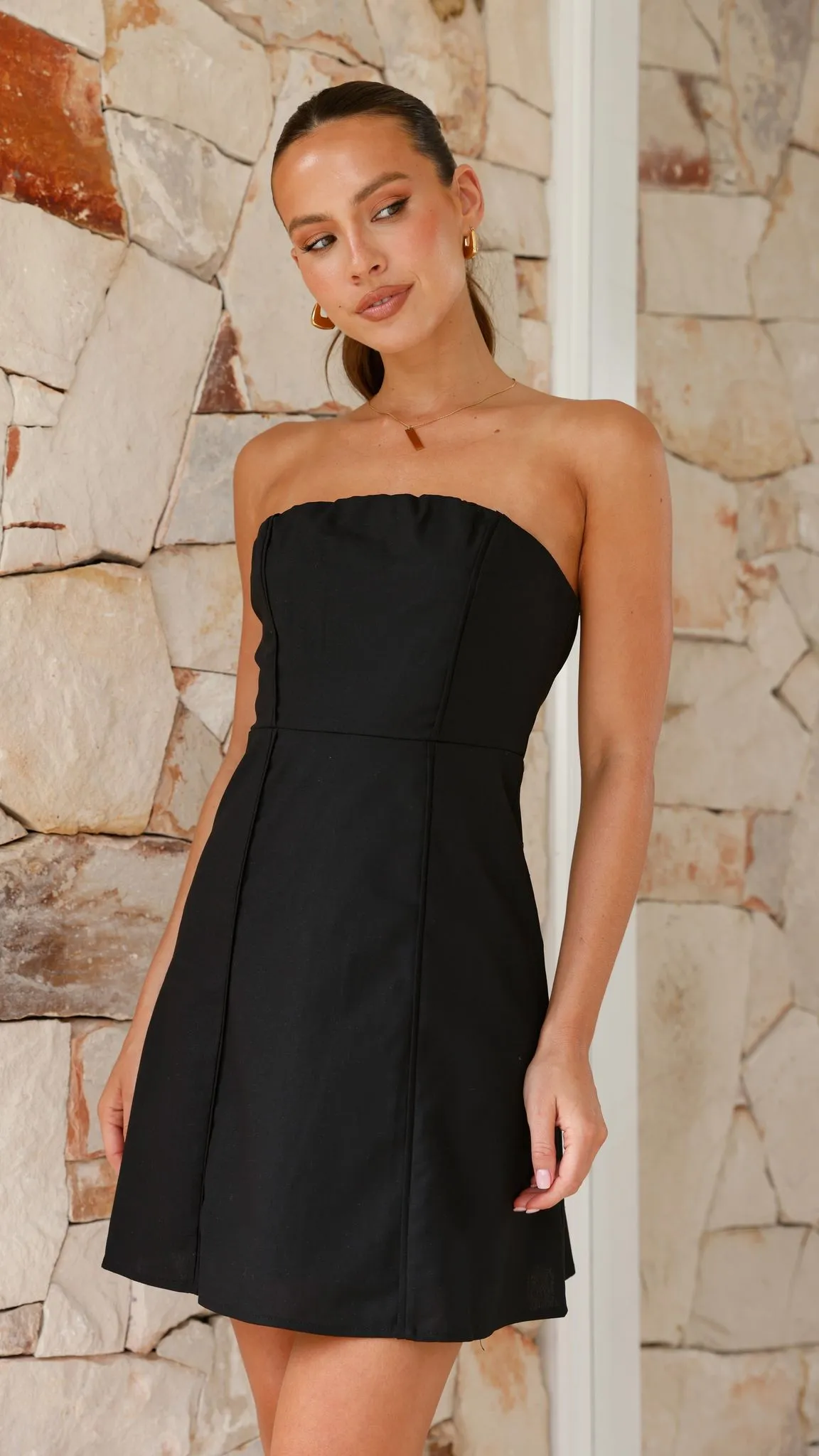 Daphnie Mini Dress - Black sold by Billy J