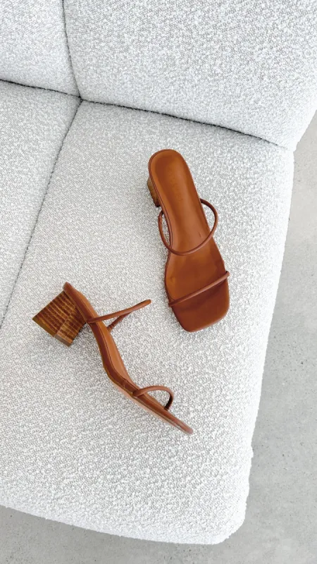 Waylen Heel - Tan/Natural sold by Billy J