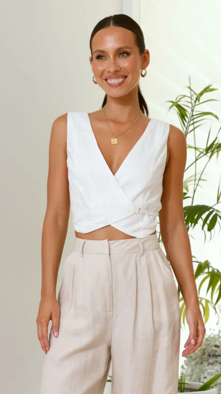 Ivy Vest - White sold by Billy J
