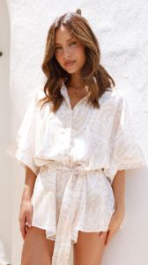 Bailin Playsuit - Beige Print sold by Billy J
