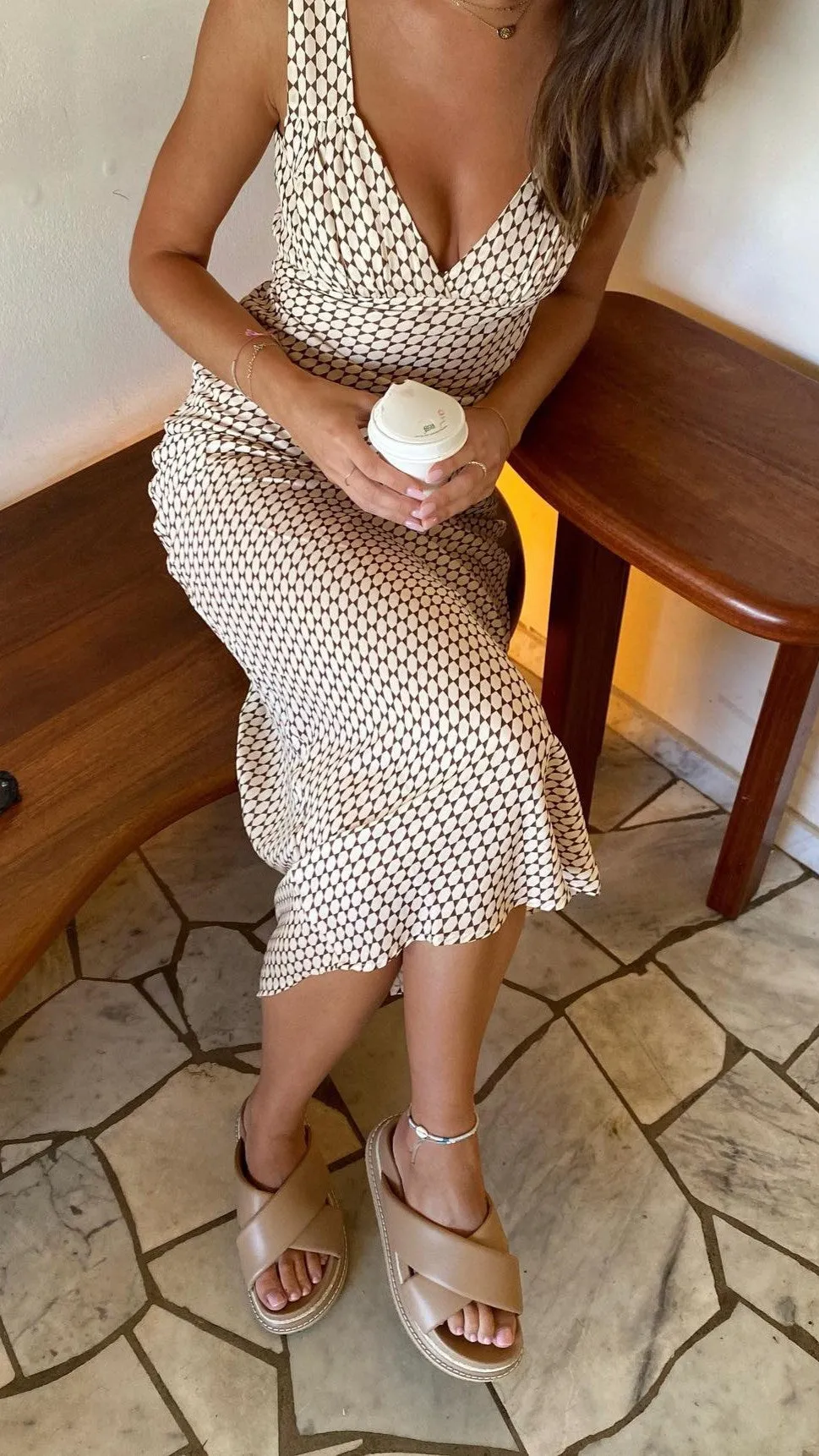 Rubie Maxi Dress - Brown Geo sold by Billy J product image thumbnail 4