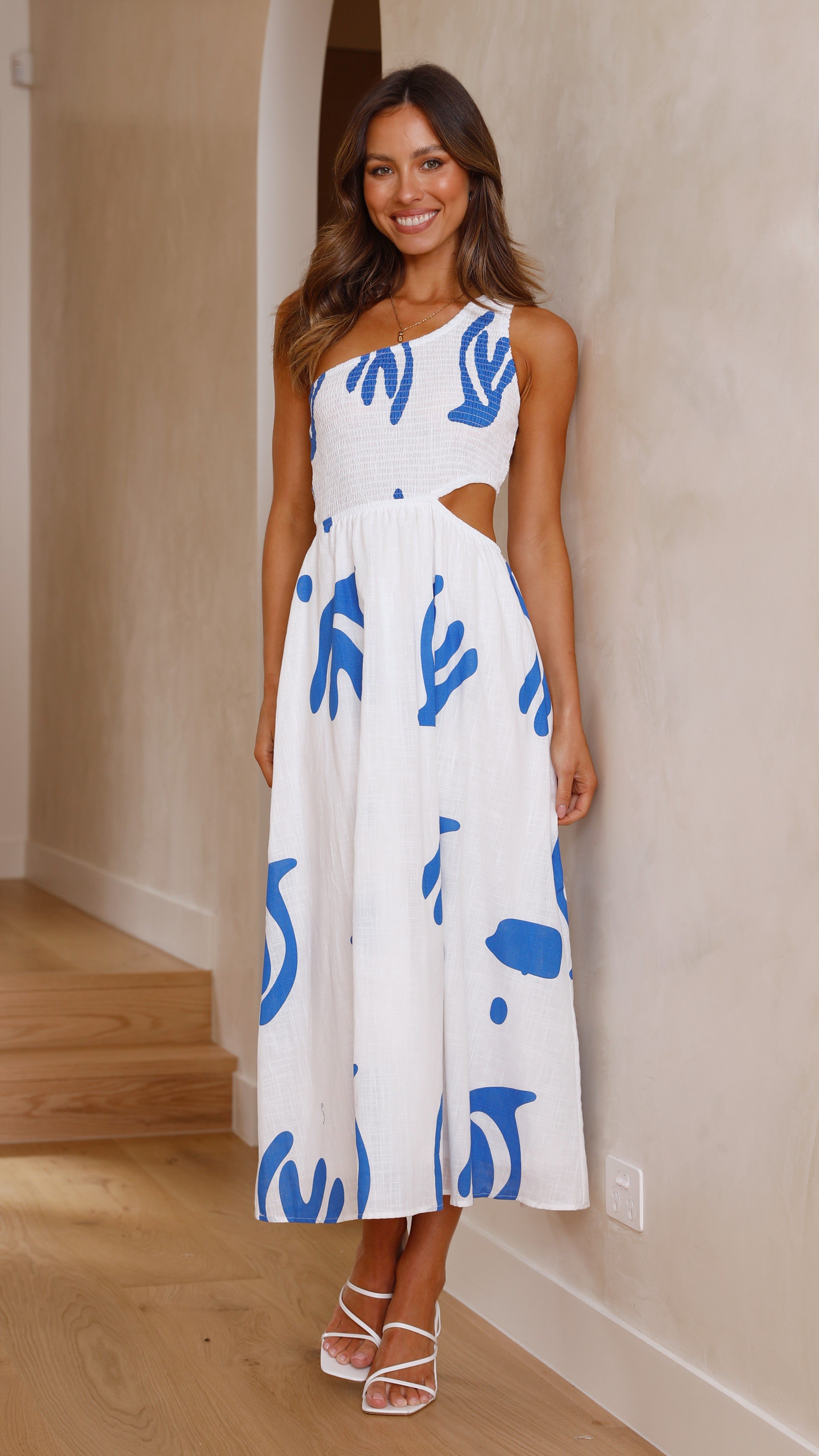 Elle Midi Dress - Blue sold by Billy J