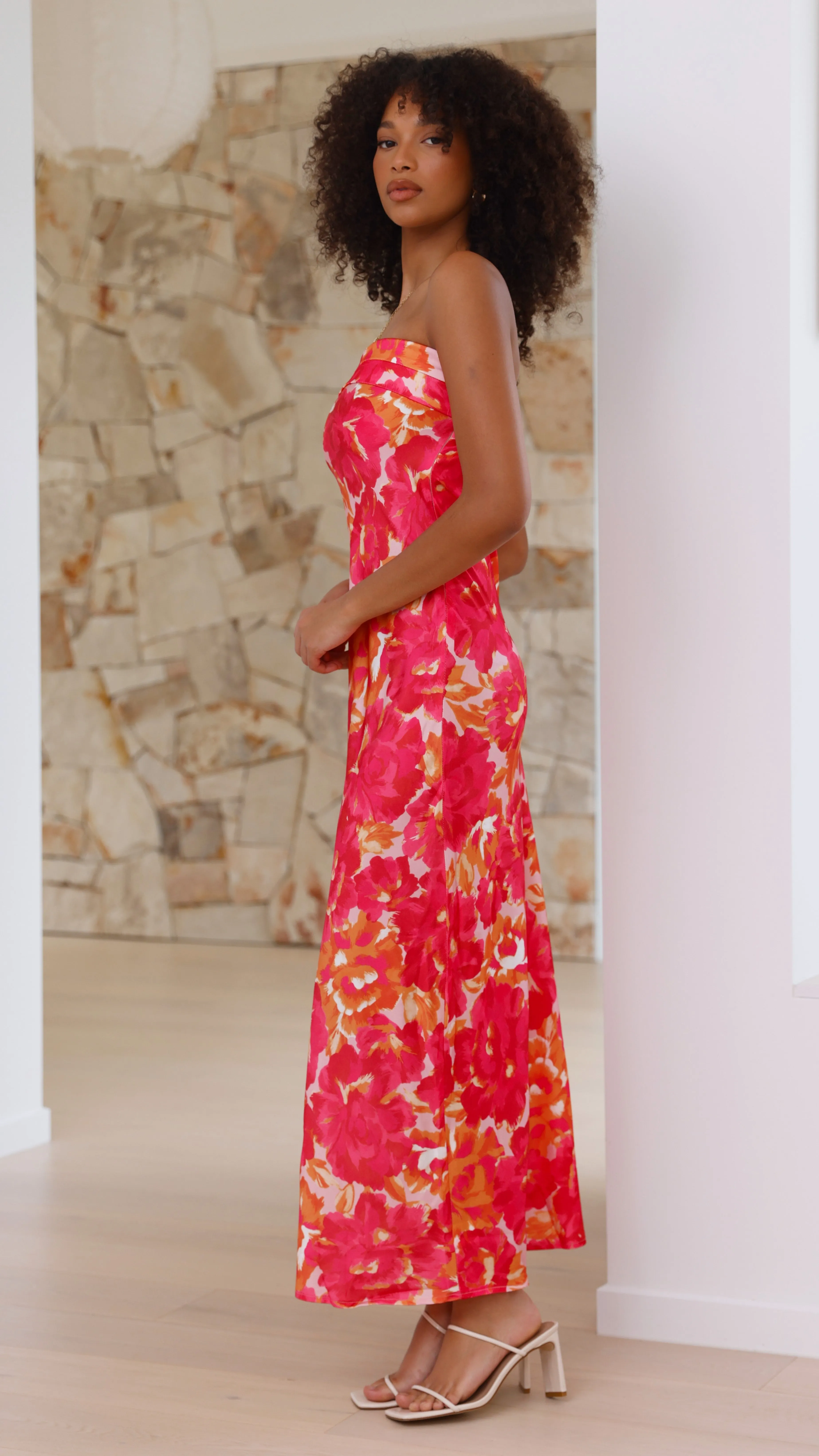 Miya Maxi Dress - Pink/Red Floral sold by Billy J product image thumbnail 4