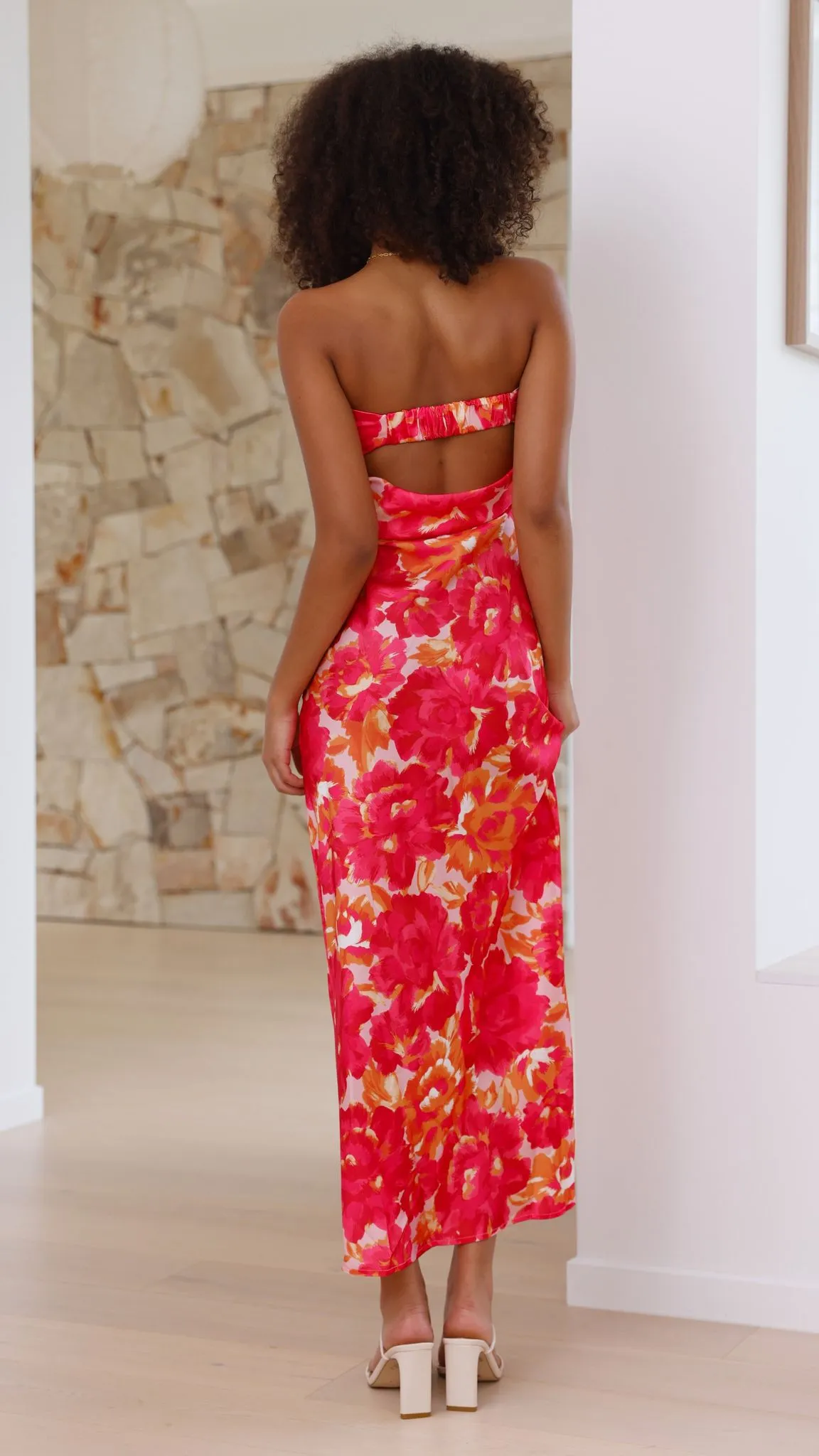 Miya Maxi Dress - Pink/Red Floral sold by Billy J product image thumbnail 3