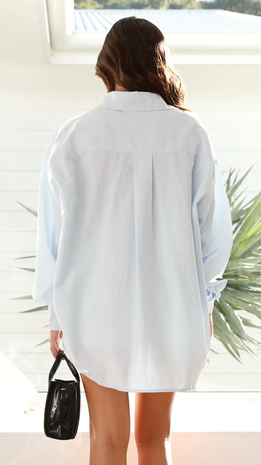 Casali Oversized Button Up Shirt - Blue sold by Billy J product image thumbnail 3