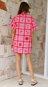 Frannie Shirt Dress - Pink Soleil sold by Billy J