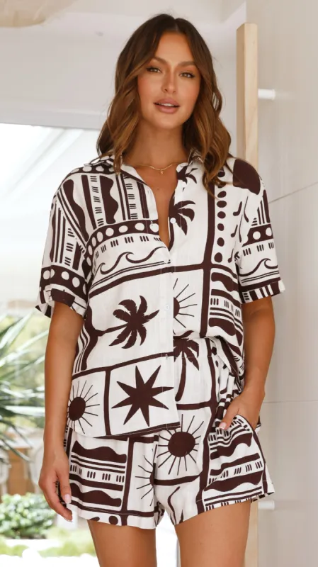 Radia Button Up Shirt - Tuscany sold by Billy J