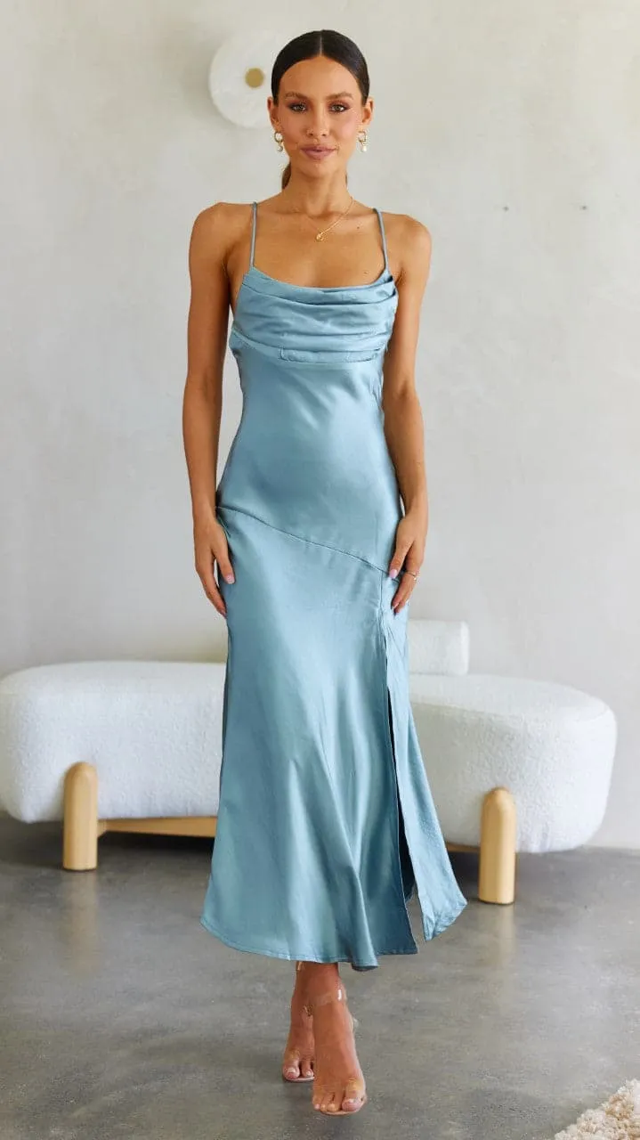 Celina Midi Dress - Steel Blue sold by Billy J product image thumbnail 3