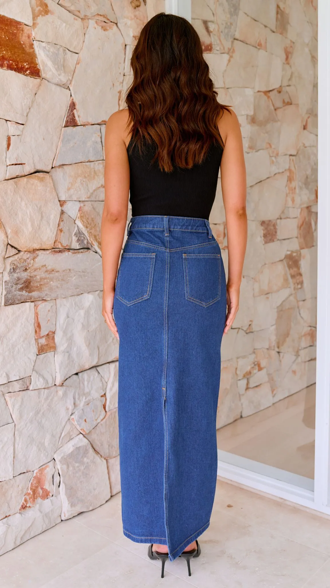 Fiona Denim Maxi Skirt - Indigo sold by Billy J product image thumbnail 2