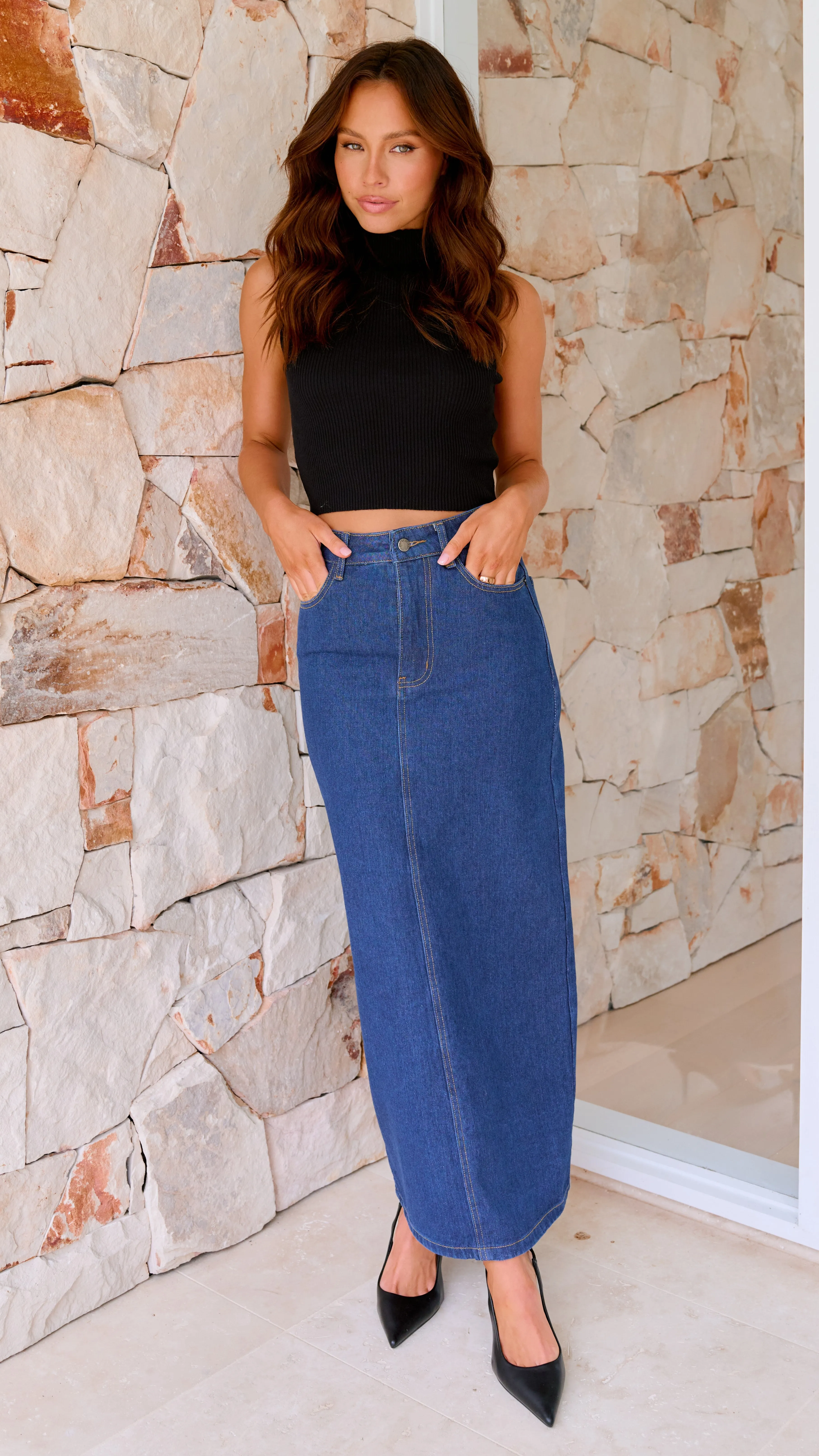 Fiona Denim Maxi Skirt - Indigo sold by Billy J product image thumbnail 4
