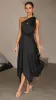 Cali One Shoulder Midi Dress - Black sold by Billy J