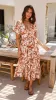Petal Midi Dress - Tan/White sold by Billy J