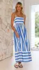Mirabel Maxi Dress - Blue Stripe sold by Billy J