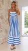 Mirabel Maxi Dress - Blue Stripe sold by Billy J