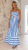 Mirabel Maxi Dress - Blue Stripe sold by Billy J