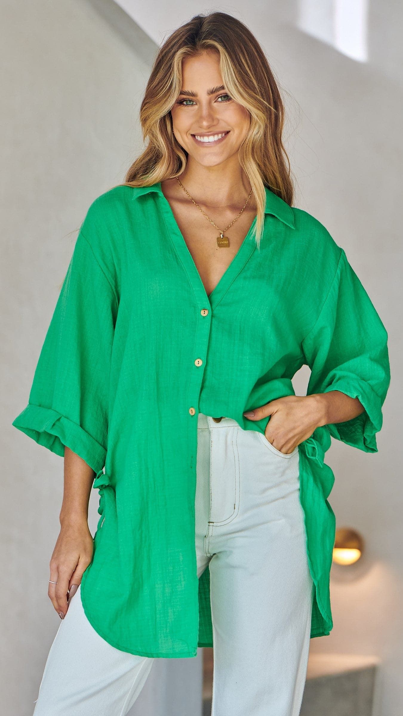 Vesper Short Sleeve Top - Green sold by Billy J product image thumbnail 3