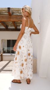 Bambina Maxi Dress - Tan / White sold by Billy J