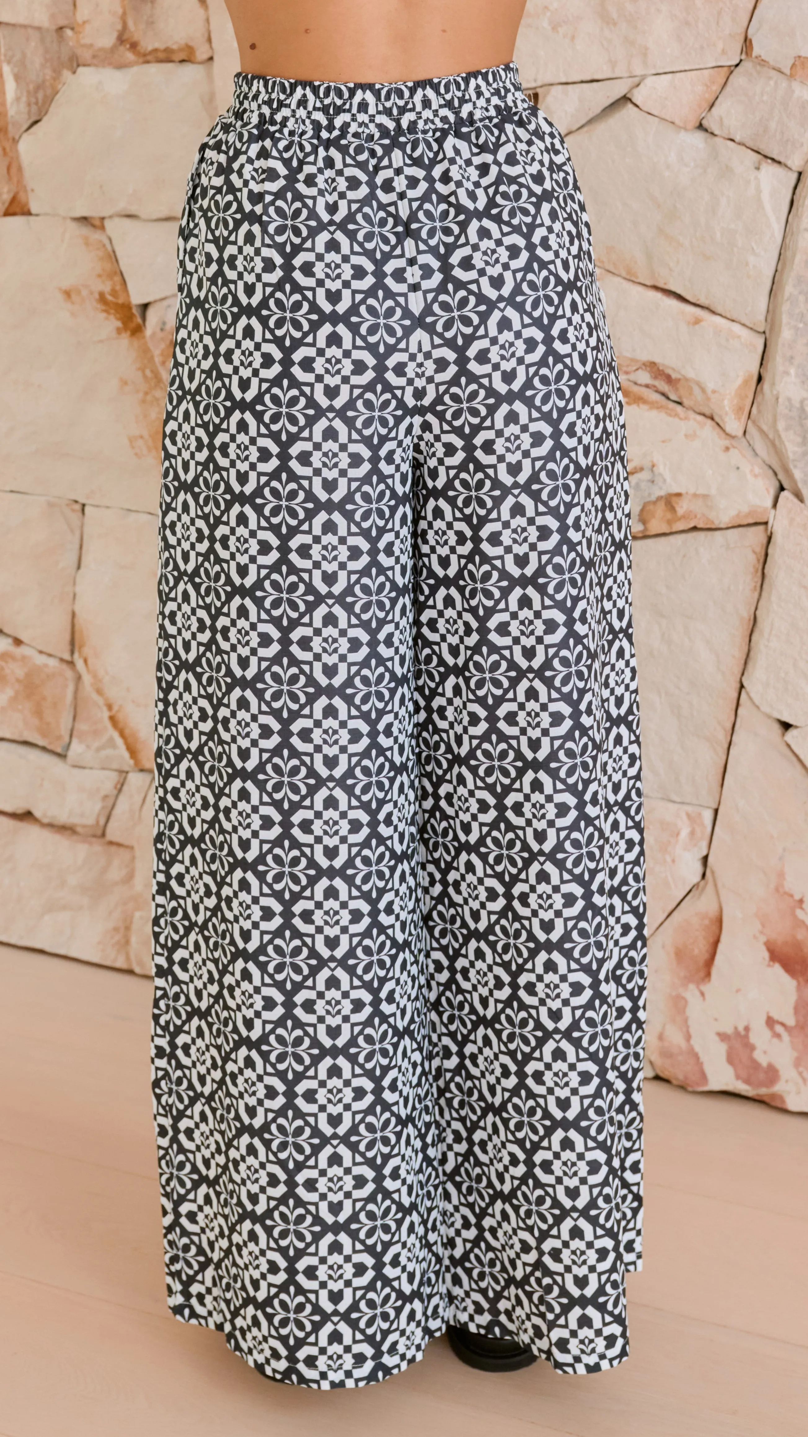 Zahara Pants - Black Mosaic sold by Billy J product image thumbnail 3