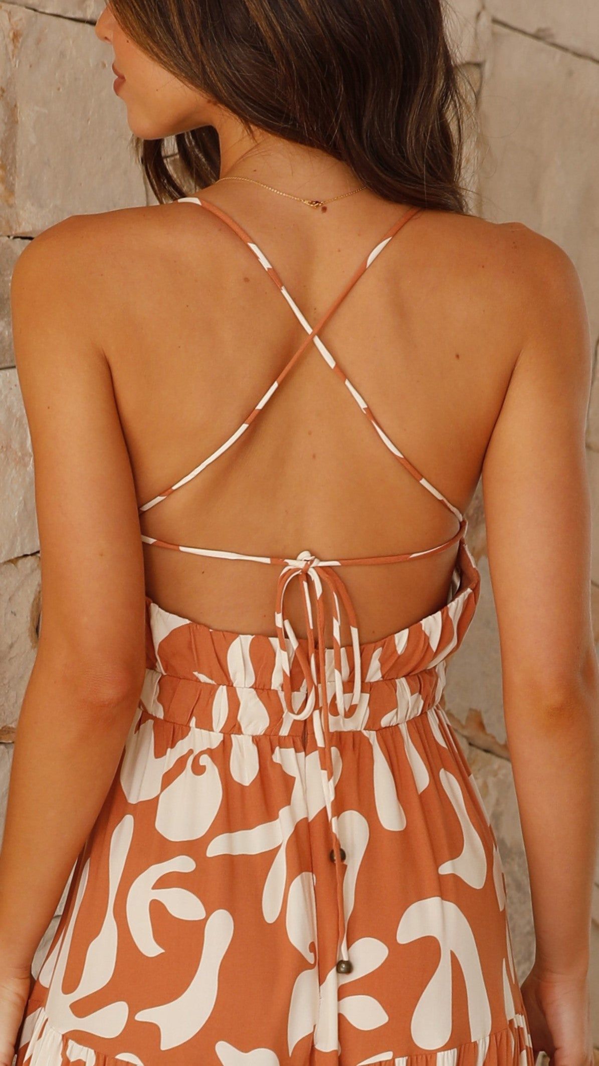 Cadilyn Maxi Dress - Brown Print sold by Billy J product image thumbnail 5