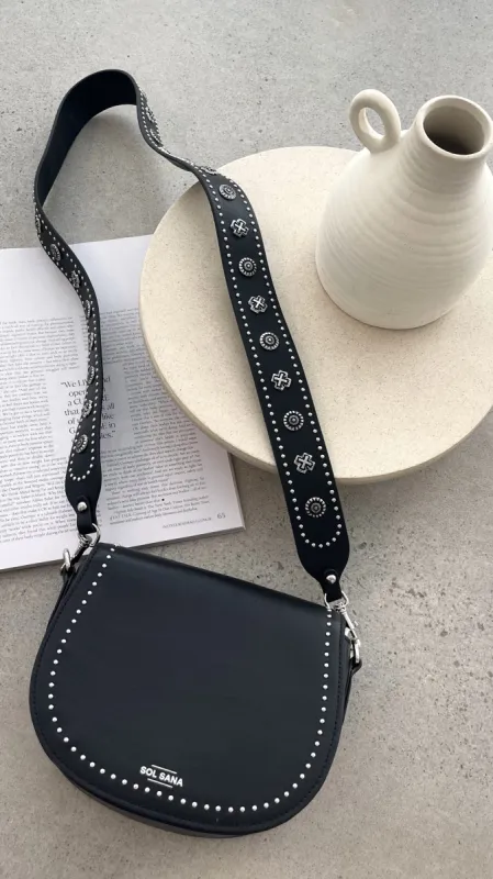 Sol Sana Saddle Bag - Black/Silver sold by Billy J