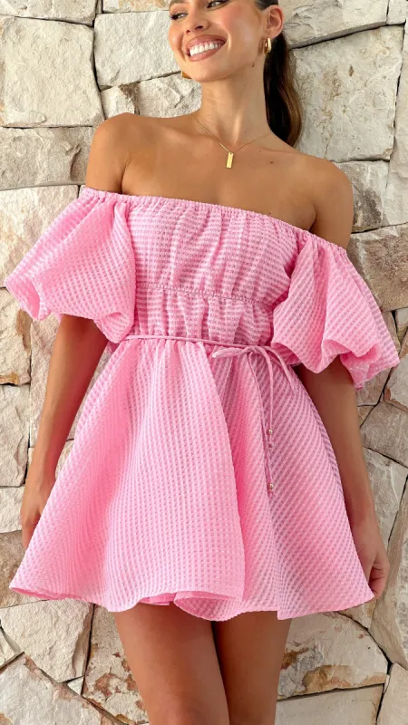 Baki Mini Dress - Pink sold by Billy J