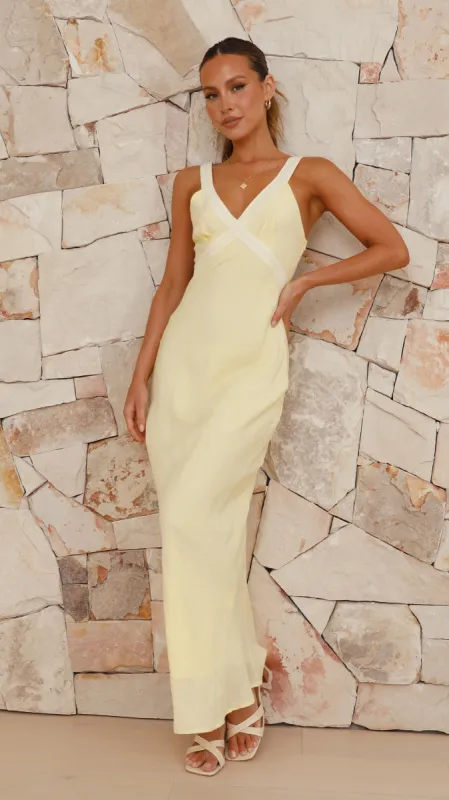 Iylah Midi Dress - Yellow sold by Billy J