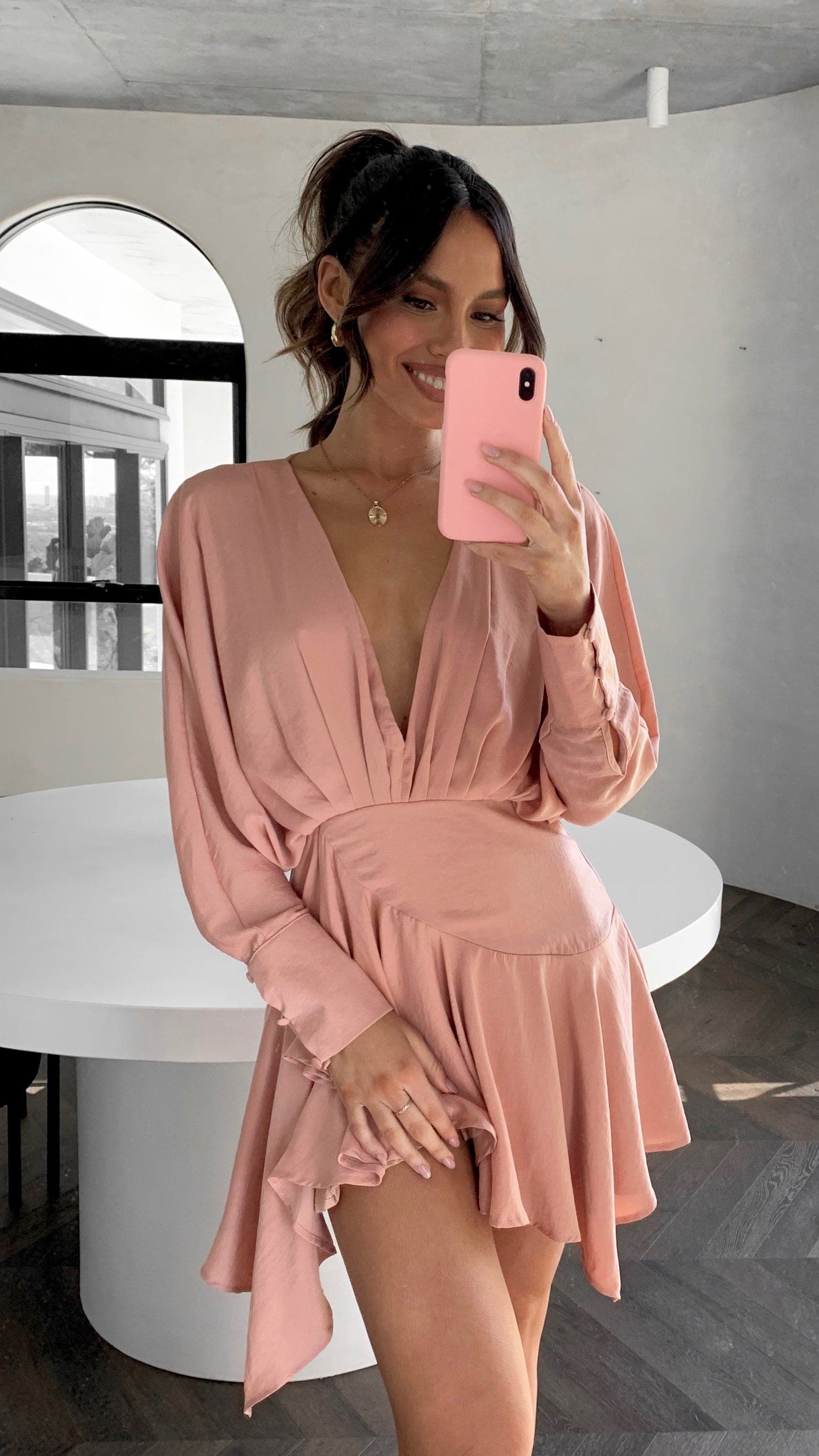 Sapphire Mini Dress - Peach sold by Billy J