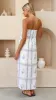 Nevada Strapless Dress - White/Blue sold by Billy J