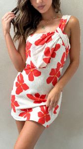 Greta Mini Dress - Hibiscus sold by Billy J